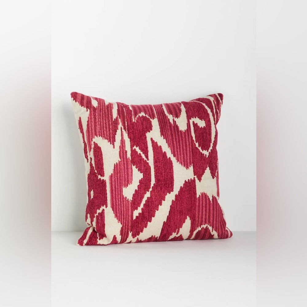 New Anthropologie Home Decor Remi Embroidered Throw Accent Pillow Cushion